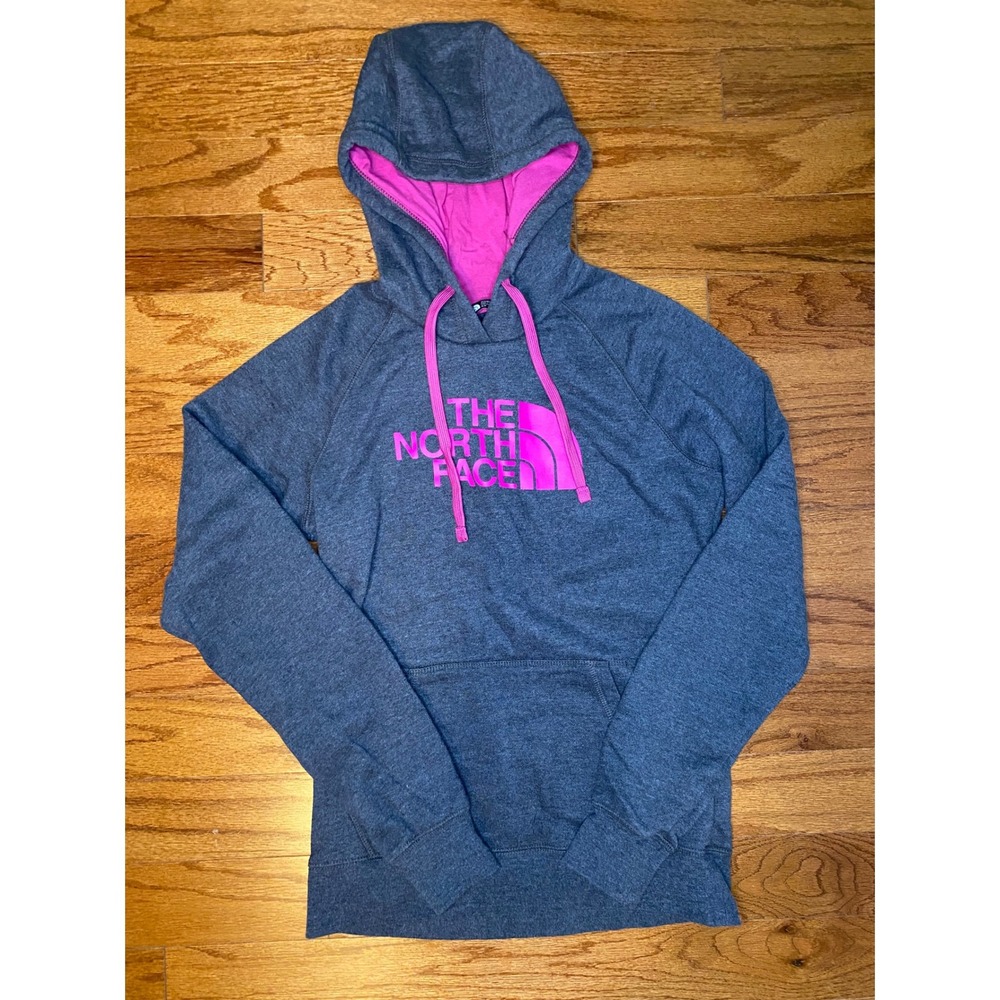 The North Face Gray and Pink Hoodie Size Womens S/P